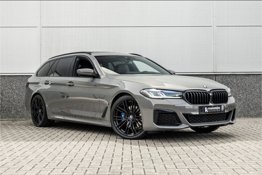 BMW 5 Serie Touring 530i High Executive M-Sport 20inch / Bernina Grau / Pano / Camera / Laser
