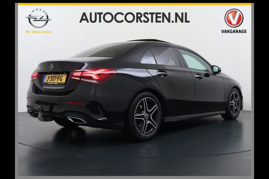Mercedes-Benz A-Klasse 200 164PK AUT-7 AMG Pano-Dak Trekhaak Adap.Cruise Camera Navi Elek.Stoelen+Memory+Verwarmd Apple Carplay Android Rijassistentiepakket Business Plus-pakket Pdc Privacy Glas DAB Bluetooth Lmv Isofix Apps 1.600KG Trekgewicht Origineel Nederlandse Auto