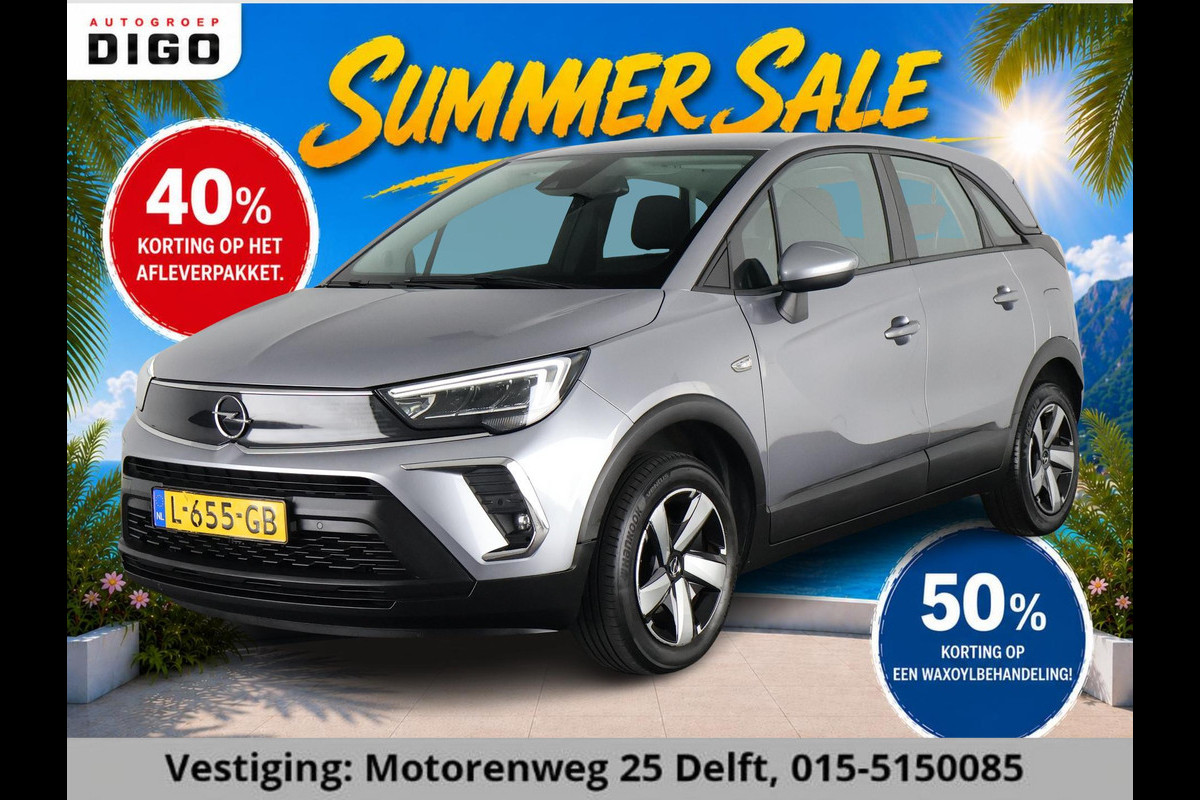Opel Crossland 1.2 TURBO EDITION 1e EIG. GARANTIE TOT 5-2031* 100% ONDERHOUDEN. CARPLAY NAVIGATIE. CRUISE CONTROL . PARKEERSENSOREN VOOR & ACHTER .