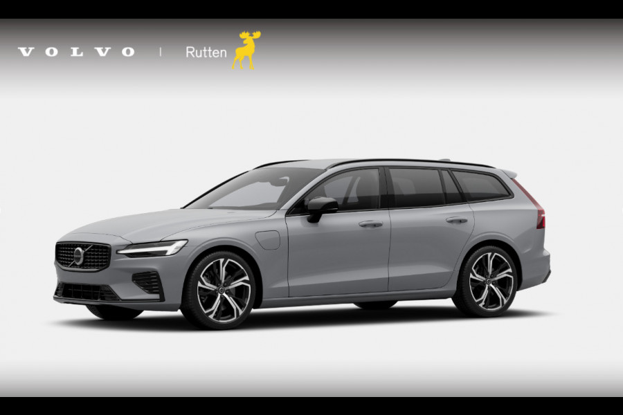 Volvo V60 T6 333PK Automaat Plug-in hybrid AWD Plus Dark Adaptive Cruise Control/ Apple Carplay/ Android Auto/ Achteruitrijcamera/ Parkeersensoren voor en achter/ Stoelverwarming/ Stuurverwarming/ Elektrisch bedienbare stoelen met geheugen