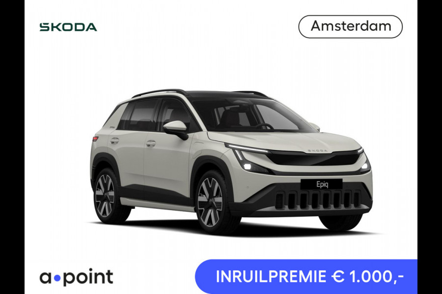 Škoda Epiq Business Launch Edition 56 kWh 211 pk | Suite Interieur | Light & View Pakket | Panorama Dak | Trekhaak | Velgen: 19" lichtmetalen velgen Lark, zwart