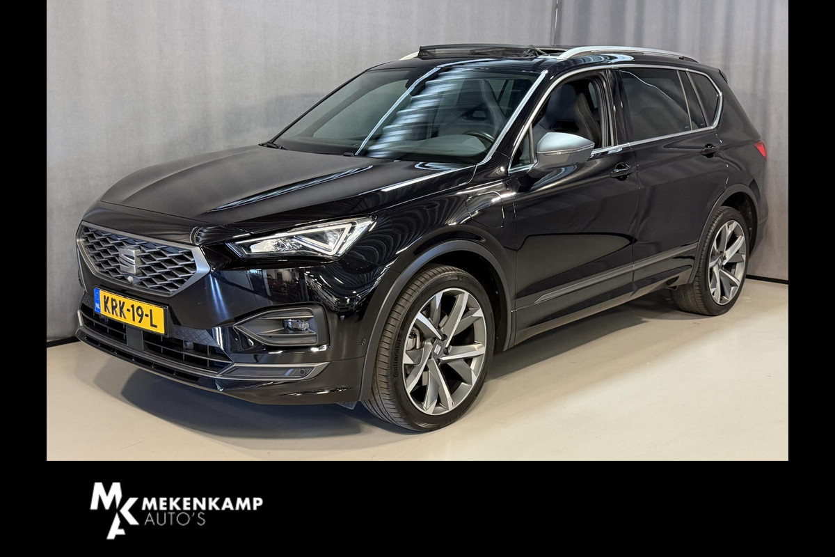 Seat Tarraco 1.4 TSI e-Hybrid PHEV FR Business FABRIEKSGARANTIE 03-2028 20"/Panoramadak/Trekhaak/360 camera/Keyless/Dodehoek/Elektrische klep/Stuur + stoelverwarming v+a