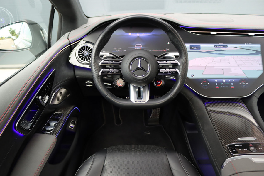 Mercedes-Benz EQS AMG 53 4MATIC+ 108 kWh | Manufaktur | Keramisch | Achterasbesturing | Hyperscreen | Carbon | HUD | Massage | Verwarmd Stuurwiel | Stoelventilatie | Luchtvering |