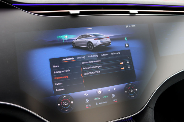 Mercedes-Benz EQS AMG 53 4MATIC+ 108 kWh | Manufaktur | Keramisch | Achterasbesturing | Hyperscreen | Carbon | HUD | Massage | Verwarmd Stuurwiel | Stoelventilatie | Luchtvering |