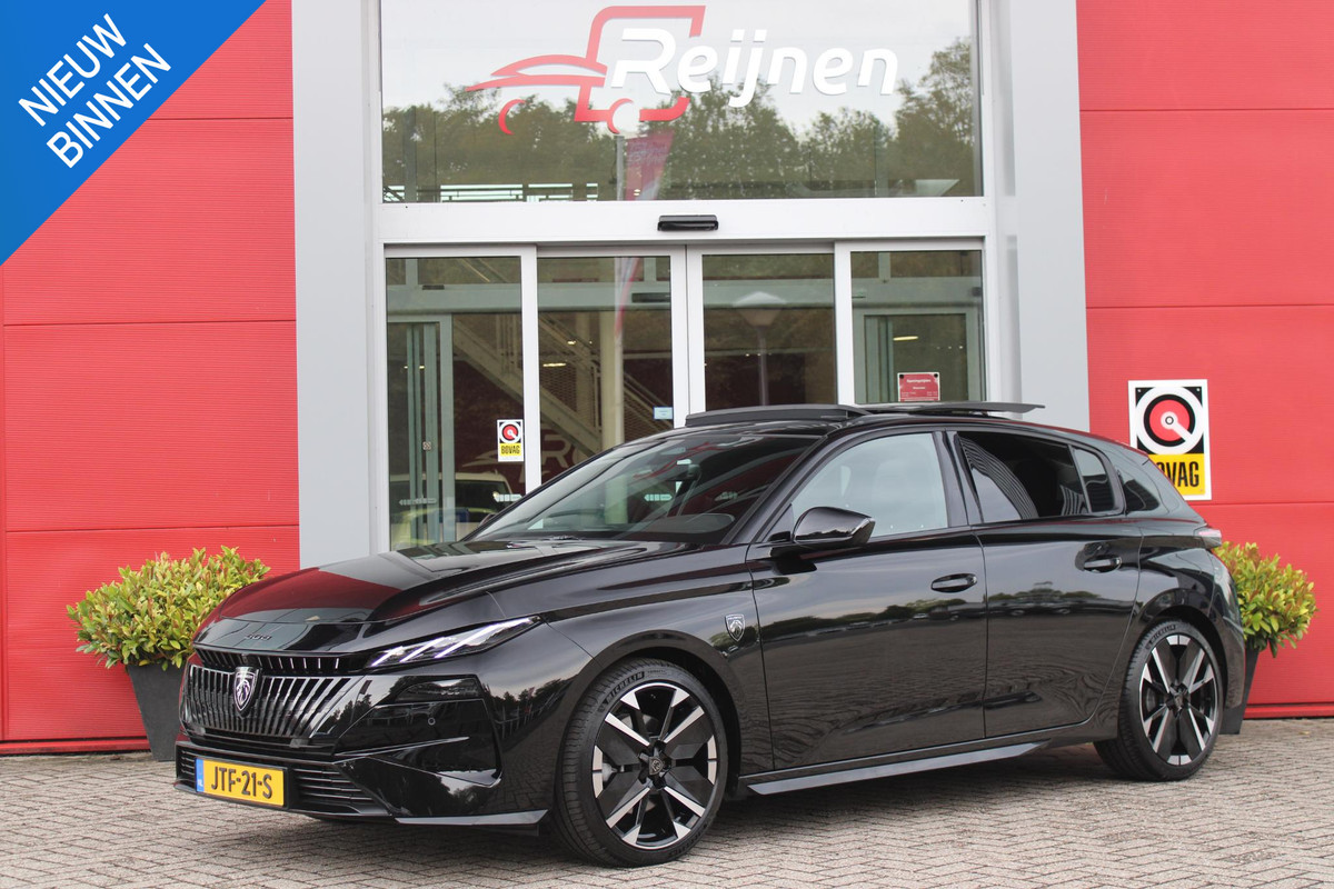 Peugeot 308 1.2 Hybrid 145PK AUTOMAAT GT PACK | PANORAMA SCHUIF/KANTEL DAK | AFNEEMBARE TREKHAAK | SENSATION PACK: FOCAL HIFI SYSTEM MET 10 SPEAKERS/DRAADLOZE TELEFOONLADER | 360 VISION & DRIVE ASSIST PLUS PACK: ACHTERUITRIJCAMERA 360° VISEOPARK (4-CAMERA'S)/PARKEERHULP VOOR + ACHTER/ANTIDIEFSTAL ALARM/3-D INSTRUMENTENPANEEL/CLEAN CABIN | ALCANTARA EXECUTIVE PACK: BEKLEDING ALCANTARA/KUNSTLEDER INCL. ELEKTRISCH VERSTELBARE AGR STOEL MET GEHEUGENFUNCTIE/VERWARMBARE VOORSTOELEN/MASSAGE FUNCTIE OP BEIDE VOORSTOELEN |  18" LICHTMETALEN VELGEN | NAVIGATIE | LED MATRIX KOPLAMPEN | KEYLE
