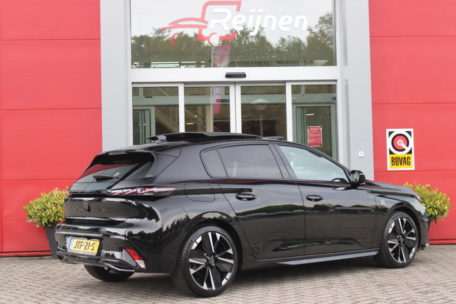 Peugeot 308 1.2 Hybrid 145PK AUTOMAAT GT PACK | PANORAMA SCHUIF/KANTEL DAK | AFNEEMBARE TREKHAAK | SENSATION PACK: FOCAL HIFI SYSTEM MET 10 SPEAKERS/DRAADLOZE TELEFOONLADER | 360 VISION & DRIVE ASSIST PLUS PACK: ACHTERUITRIJCAMERA 360° VISEOPARK (4-CAMERA'S)/PARKEERHULP VOOR + ACHTER/ANTIDIEFSTAL ALARM/3-D INSTRUMENTENPANEEL/CLEAN CABIN | ALCANTARA EXECUTIVE PACK: BEKLEDING ALCANTARA/KUNSTLEDER INCL. ELEKTRISCH VERSTELBARE AGR STOEL MET GEHEUGENFUNCTIE/VERWARMBARE VOORSTOELEN/MASSAGE FUNCTIE OP BEIDE VOORSTOELEN |  18" LICHTMETALEN VELGEN | NAVIGATIE | LED MATRIX KOPLAMPEN | KEYLE