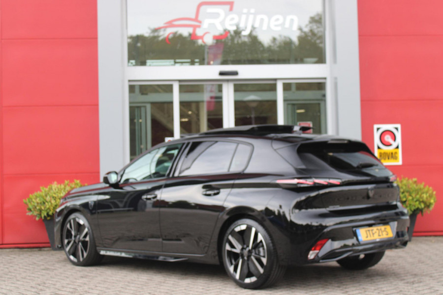 Peugeot 308 1.2 Hybrid 145PK AUTOMAAT GT PACK | PANORAMA SCHUIF/KANTEL DAK | AFNEEMBARE TREKHAAK | SENSATION PACK: FOCAL HIFI SYSTEM MET 10 SPEAKERS/DRAADLOZE TELEFOONLADER | 360 VISION & DRIVE ASSIST PLUS PACK: ACHTERUITRIJCAMERA 360° VISEOPARK (4-CAMERA'S)/PARKEERHULP VOOR + ACHTER/ANTIDIEFSTAL ALARM/3-D INSTRUMENTENPANEEL/CLEAN CABIN | ALCANTARA EXECUTIVE PACK: BEKLEDING ALCANTARA/KUNSTLEDER INCL. ELEKTRISCH VERSTELBARE AGR STOEL MET GEHEUGENFUNCTIE/VERWARMBARE VOORSTOELEN/MASSAGE FUNCTIE OP BEIDE VOORSTOELEN |  18" LICHTMETALEN VELGEN | NAVIGATIE | LED MATRIX KOPLAMPEN | KEYLE