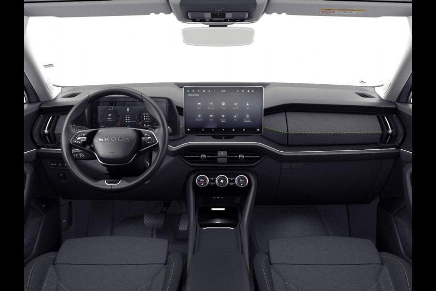 Škoda Kodiaq 1.5 TSI PHEV Business Edition Plus 204 pk 6 versn. DSG | Trekhaak | Dynamic Chasis Control | Panorama Dak | Light & View Pakket | Sunset | Velgen: 19" lichtmetalen velgen Lefka aero, zilver