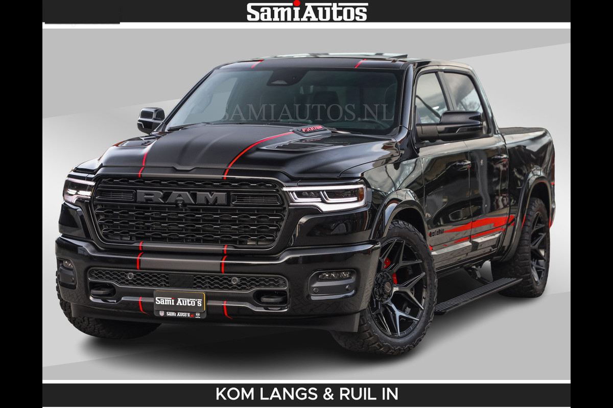 Dodge Ram LIMITED 2026 5.7 V8 HEMI | MAXIMAAL UITGERUST | DUBBELE CABINE | 5 PERSOONS | DC | Allernieuwste Limited uitvoering – volledig uitgerust met alle opties, inclusief MWK en normale laadbak Voorraad nr 3806