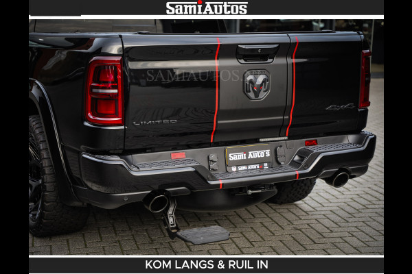 Dodge Ram LIMITED 2026 5.7 V8 HEMI | MAXIMAAL UITGERUST | DUBBELE CABINE | 5 PERSOONS | DC | Allernieuwste Limited uitvoering – volledig uitgerust met alle opties, inclusief MWK en normale laadbak Voorraad nr 3806