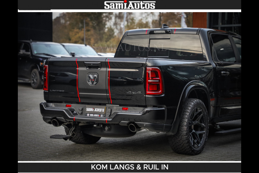 Dodge Ram LIMITED 2026 5.7 V8 HEMI | MAXIMAAL UITGERUST | DUBBELE CABINE | 5 PERSOONS | DC | Allernieuwste Limited uitvoering – volledig uitgerust met alle opties, inclusief MWK en normale laadbak Voorraad nr 3806