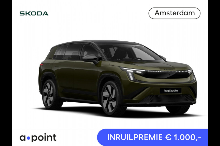 Škoda Peaq 90 Sportline 7p. 286 pk | Winter Pakket | Trekhaak | Panorama Dak | Zwart Dak | Derde zitrij | Velgen: 21" lichtmetalen velgen "Dugong" zwart gepolijst