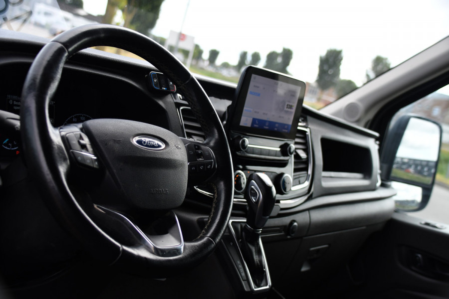 Ford Transit 350 2.0 TDCI L3H2 Black Edition Camera, Cruise, Carplay, 185pk, Xenon, Multimedia, Automaat, Trekhaak, Sensoren, Uniek!