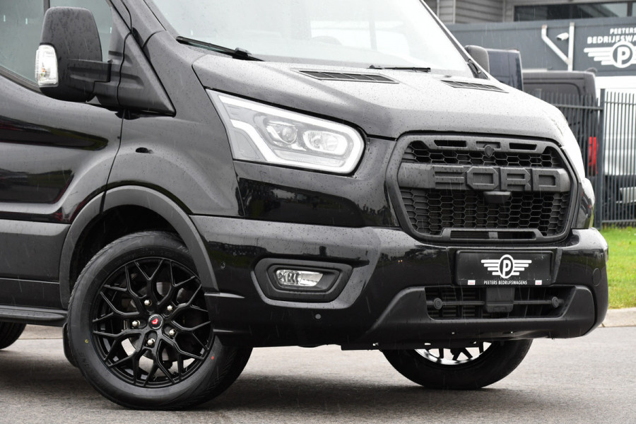 Ford Transit 350 2.0 TDCI L3H2 Black Edition Camera, Cruise, Carplay, 185pk, Xenon, Multimedia, Automaat, Trekhaak, Sensoren, Uniek!