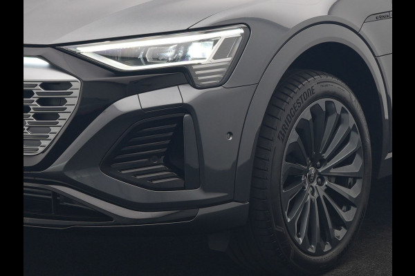 Audi Q8 e-tron 50 quattro S Line 95 kWh 340pk Dealer O.H | Luchtvering | Trekhaak Afn. | Adaptive Cruise | Bang & Olufsen | Head Up | 360 Camera | Lederen Sportstoelen & Stuur Verwarmd | Keyless | Apple Carplay | BLIS | Virtual | Navigatie | DAB | 21"L.M |