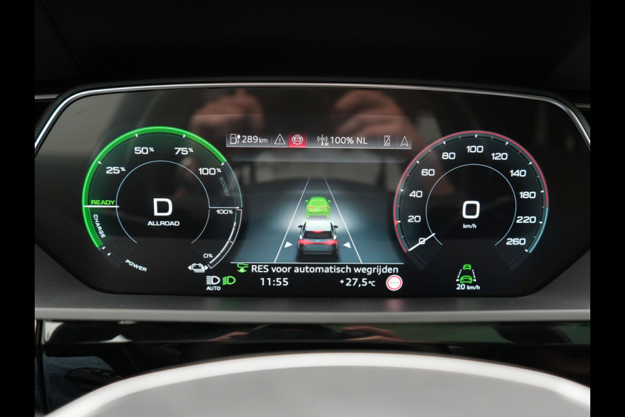 Audi Q8 e-tron 50 quattro S Line 95 kWh 340pk Dealer O.H | Luchtvering | Trekhaak Afn. | Adaptive Cruise | Bang & Olufsen | Head Up | 360 Camera | Lederen Sportstoelen & Stuur Verwarmd | Keyless | Apple Carplay | BLIS | Virtual | Navigatie | DAB | 21"L.M |