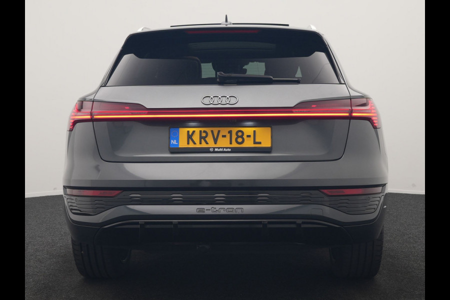 Audi Q8 e-tron 50 quattro S Line 95 kWh 340pk Dealer O.H | Luchtvering | Trekhaak Afn. | Adaptive Cruise | Bang & Olufsen | Head Up | 360 Camera | Lederen Sportstoelen & Stuur Verwarmd | Keyless | Apple Carplay | BLIS | Virtual | Navigatie | DAB | 21"L.M |