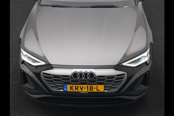 Audi Q8 e-tron 50 quattro S Line 95 kWh 340pk Dealer O.H | Luchtvering | Trekhaak Afn. | Adaptive Cruise | Bang & Olufsen | Head Up | 360 Camera | Lederen Sportstoelen & Stuur Verwarmd | Keyless | Apple Carplay | BLIS | Virtual | Navigatie | DAB | 21"L.M |