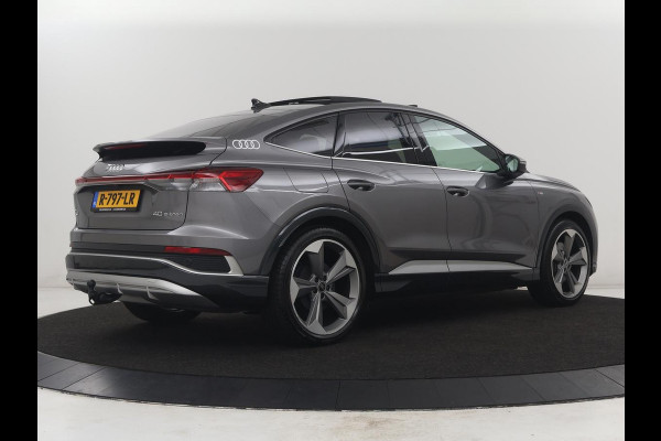 Audi Q4 Sportback e-tron 40 Launch edition S Competition 77 kWh | SOH 92,5% | Panoramadak | Leder | Stoelverwarming | Adaptive cruise | Head-up | SONOS audio | Sfeerverlichting | Carplay | Trekhaak
