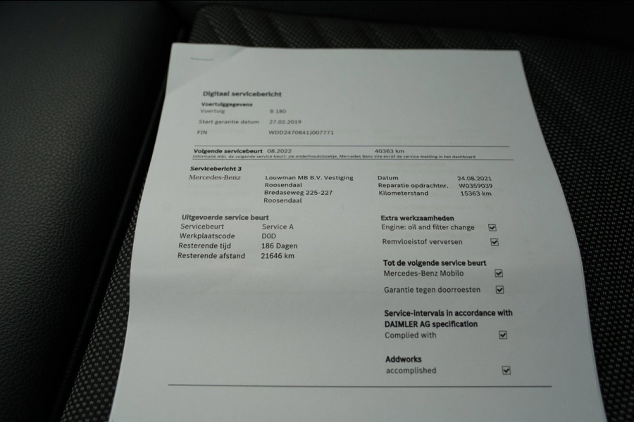 Mercedes-Benz B-Klasse 180 Business Solution|Prijs rijklaar incl 12 mnd garantie|Afn Trekhaak Navi Elek klep