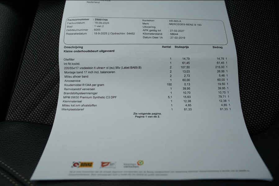 Mercedes-Benz B-Klasse 180 Business Solution|Prijs rijklaar incl 12 mnd garantie|Afn Trekhaak Navi Elek klep