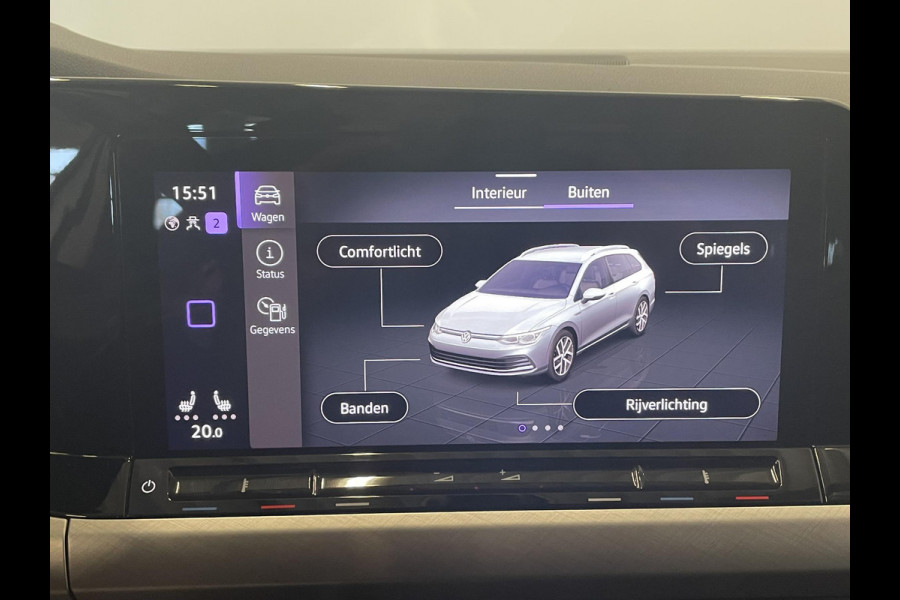 Volkswagen Golf Variant 1.0 eTSI 110pk DSG Life Automaat Navigatie Climate Control Parkeer sensoren Cruise control adaptieve Stoelverwarming Led