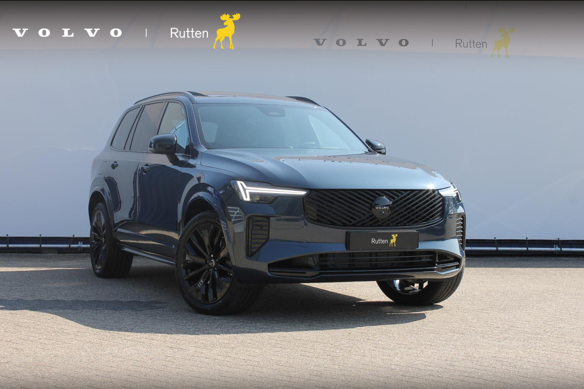 Volvo XC90 T8 455pk Automaat AWD Ultra Black Edition Stoelmassage - en ventilatie Luchtvering / Trekhaak / Panoramadak / Google services / Elektrisch bedienbare voorstoelen met geheugen / Stoelverwarming voor en achter