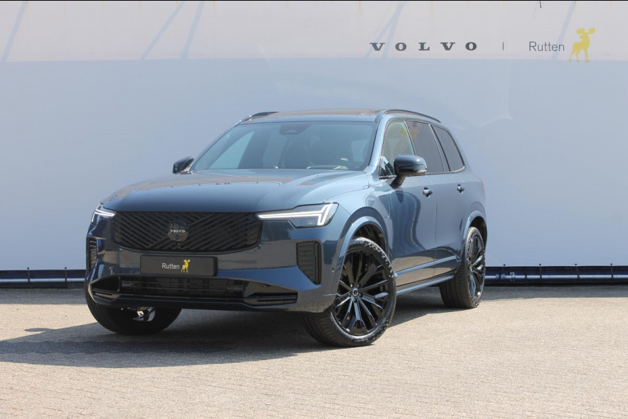Volvo XC90 T8 455pk Automaat AWD Ultra Black Edition Stoelmassage - en ventilatie Luchtvering / Trekhaak / Panoramadak / Google services / Elektrisch bedienbare voorstoelen met geheugen / Stoelverwarming voor en achter