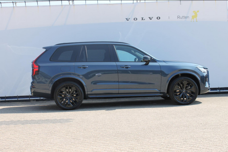 Volvo XC90 T8 455pk Automaat AWD Ultra Black Edition Stoelmassage - en ventilatie Luchtvering / Trekhaak / Panoramadak / Google services / Elektrisch bedienbare voorstoelen met geheugen / Stoelverwarming voor en achter
