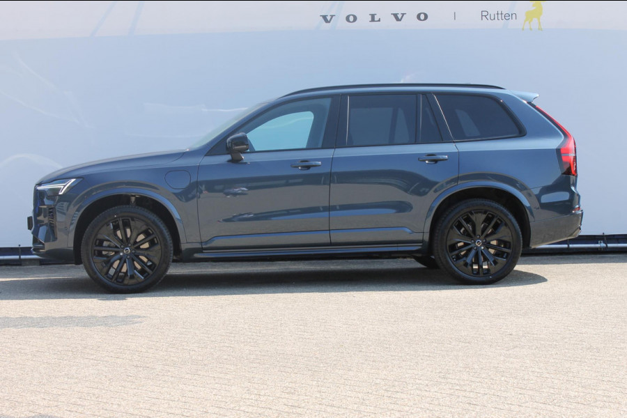 Volvo XC90 T8 455pk Automaat AWD Ultra Black Edition Stoelmassage - en ventilatie Luchtvering / Trekhaak / Panoramadak / Google services / Elektrisch bedienbare voorstoelen met geheugen / Stoelverwarming voor en achter