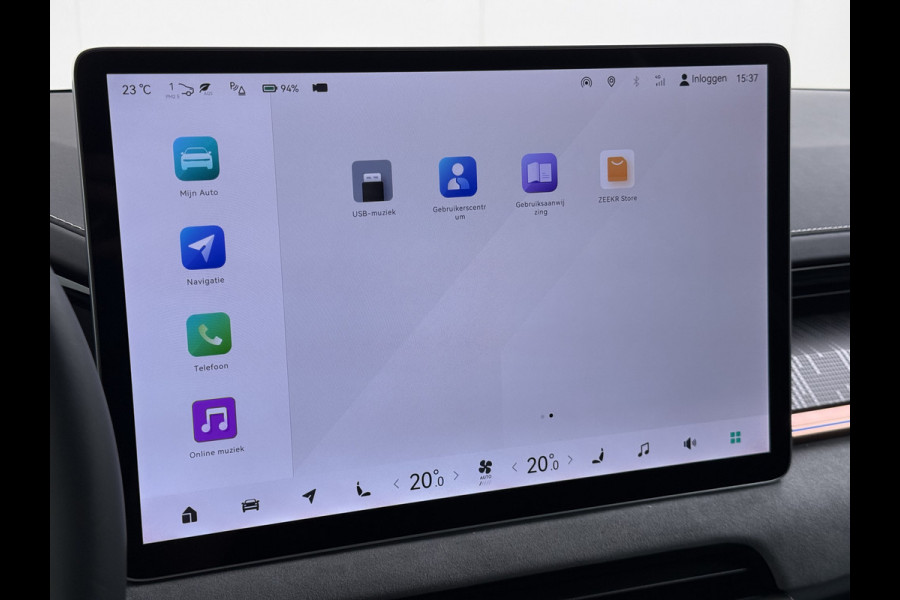 ZEEKR 001 AWD Performance 544PK 100kWh SOH 97% Panoramadak Warmtepomp 360°Camera Adap.Cruise Navi Ecc Stoel+Stuur+Achterbankverwarming Hea Lmv 22" Pdc Elek.Achterklep Matrix Led Apple Carplay/Android Auto Draadloze telefoonlader 2.000kg Trekvermogen! 1e Eigenaar Origineel Nederlandse Auto