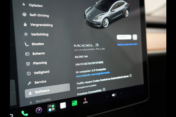 Tesla Model 3 Standard RWD Plus 60 kWh 325pk | Adaptive Cruise | Panodak | Self Driving | Camera | Keyless | Navigatie Via Google Maps | Spotify | DAB | 19"L.M |