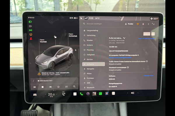 Tesla Model Y Long Range AWD 75 kWh SOH 97%| QUICKSILVER!| TESLA FABRIEKSGARANTIE TOT 05-2027/ 80.000KM | FABRIEKSGARANTIE OP ACCU & AANDRIJFLIJN TOT 2031 OF 192.000 KM |