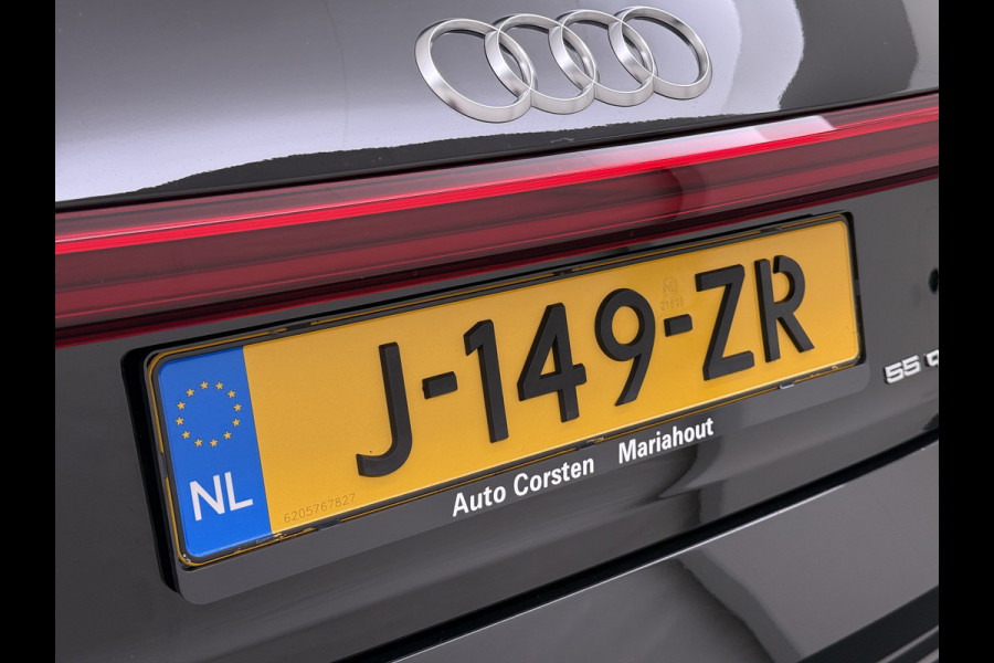 Audi e-tron 55 Quattro 408PK Edition 95kWh Leder+Verwarmd Trekhaak Elek.Achterklep Navi Ecc Lmv 20" Cruise Control Privacy Glas Led SOH 87% Isofix DAB Bluetooth Lane Assist Virtual Cockpit 1.800KG Trekhaak Origineel Nederlandse Auto