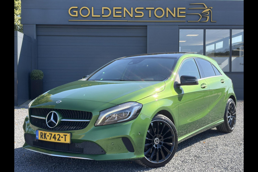 Mercedes-Benz A-Klasse 160 Ambition Automaat l Dealer Onderhouden l Pano l Carplay l Stoelverw l Navi l Halfleder l Pdc l LED l Clima l Cruise l Lm velgen l 102pk l N.A.P l Apk tot 07-2027