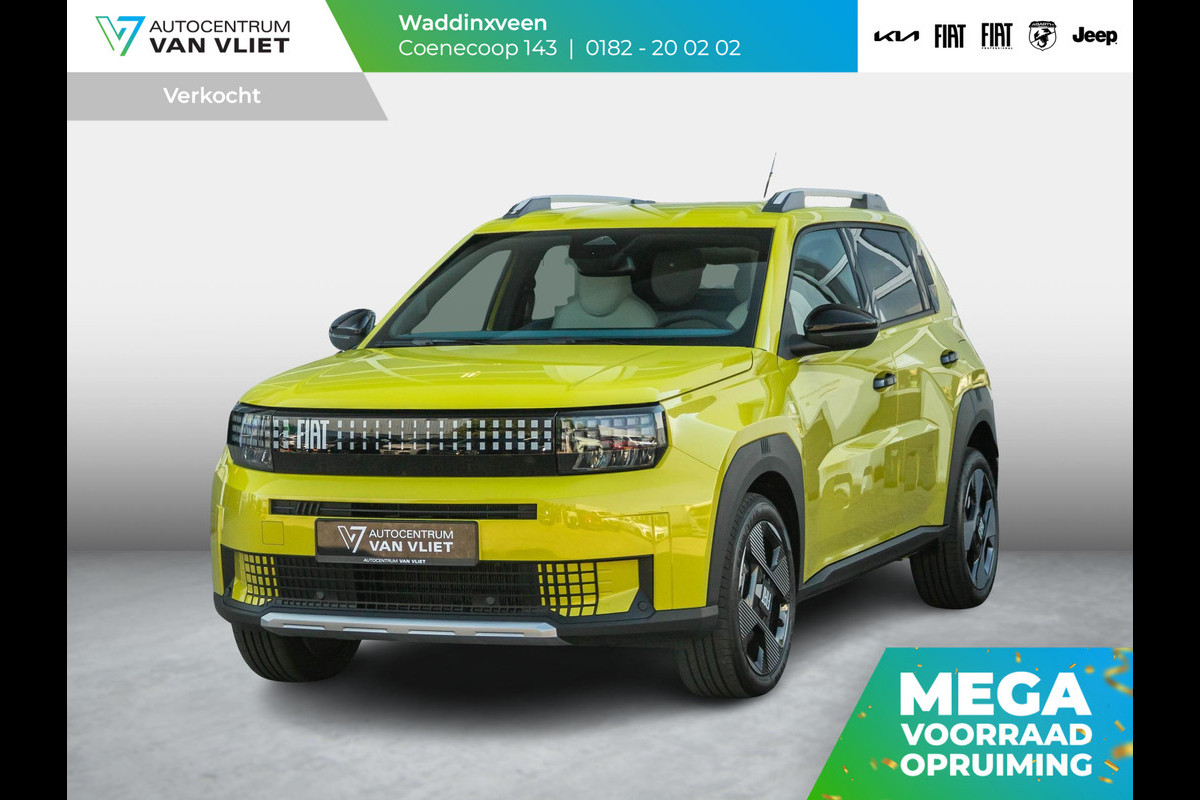 Fiat Grande Panda La Prima 11 kW 44 kWh | Uit voorraad leverbaar | Clima | Cruise | Camera | Apple Carplay | 17" | Navi | Winter Pack