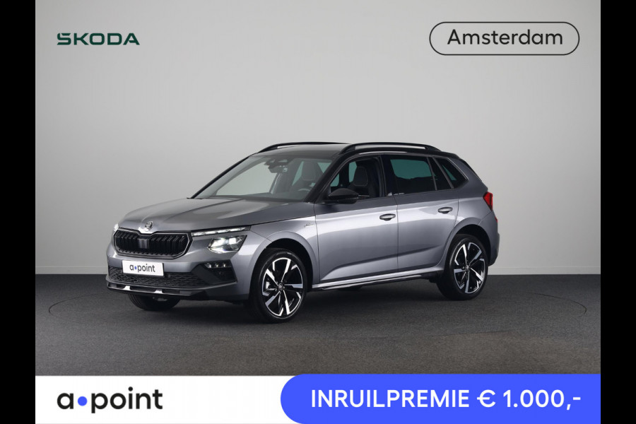 Škoda Kamiq 1.0 TSI Monte Carlo 115 pk 7 versn. DSG | Travel Assist Plus | Navigatie Pakket | Velgen: 18" lichtmetalen velgen Ursa Monte Carlo, zwart | Winter Premium & Charging
