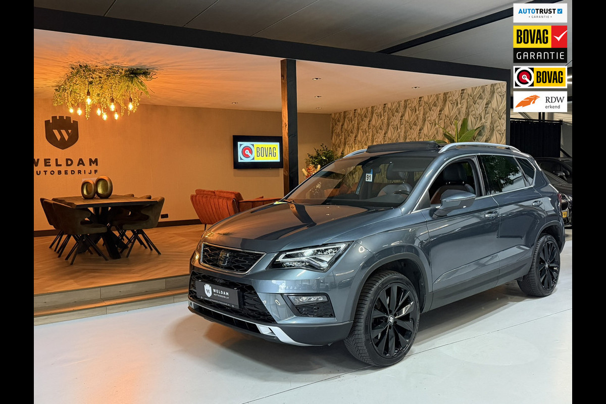 Seat Ateca 1.5 TSI Xcellence|Pano|Alcantara|19" Zwarte Velgen|360° Camera|Keyless|Sfeerverlichting|Virtueel Cockpit|Rijklaar