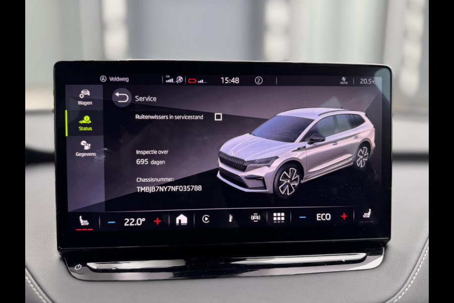 Škoda ENYAQ iV 60 Sportline | SOH: 93,4% | Elektr. Trekhaak| Matrix LED Verlichting | stuur/stoel verwarming | Cruise Control | Navi | Carplay | Camera |