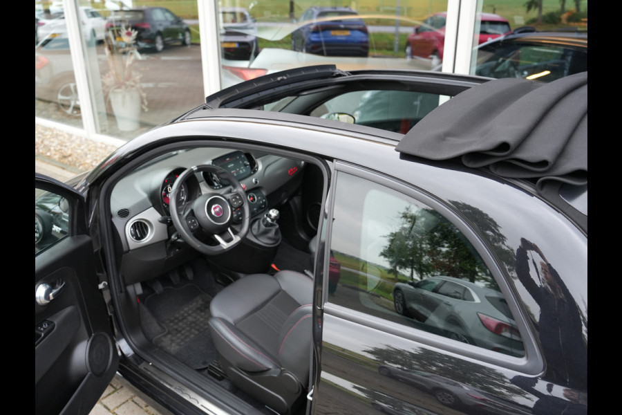 Fiat 500 1.0 Hybrid Cult | Nero Vesuvio | Cabriodak | Parkeersensoren |