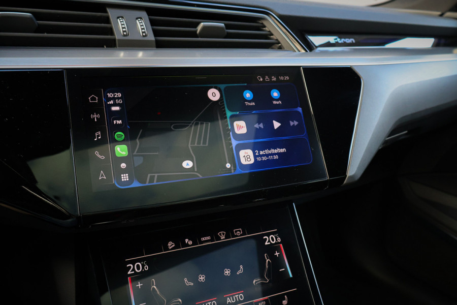 Audi e-tron Sportback 55 quattro 95 kWh | RS-STOELEN | ADAPTIVE CRUISE | 22" | B&O SURROUND | PANORAMADAK | VIRTUAL MIRRORS | STUURWIELVERWARMING | TR DUBBEL GLAS | SFEERVERLICHTING | DUBBEL OPLAADPUNT L+R | ETC.