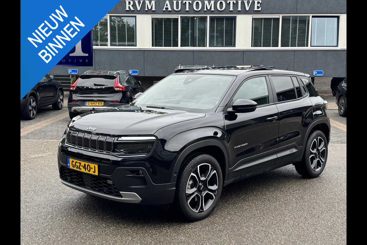 Jeep Avenger 1.2 e-Hybrid Summit AUTOMAAT | PANORAMADAK | CAMERA | LEDER | STOEL MASSAGE | EL. KLEP | 12 MND BOVAG GARANTIE