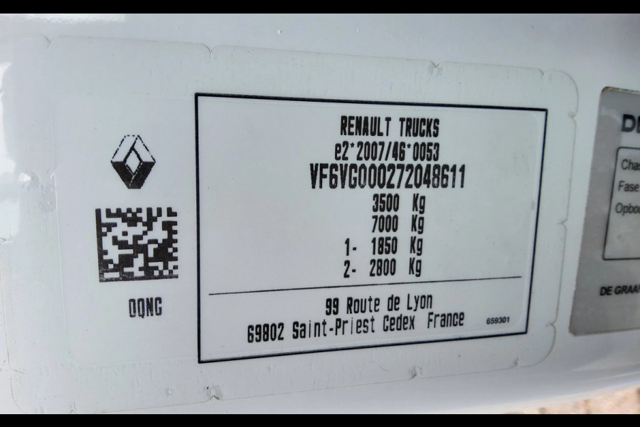 Renault Master 165.35 - V-66-DRH - EURO 6 DUBBELLUCHT - LAADBAK - LAADKLEP