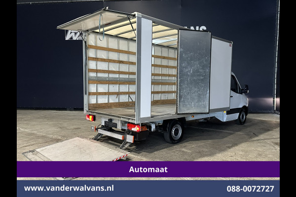 Mercedes-Benz Sprinter 315 CDI 150pk 9G-Tronic Automaat Bakwagen 21m3 KUUB Laadklep Zijdeur Euro6 Airco | Lat om Lat betimmering Leder, Bijrijdersbank