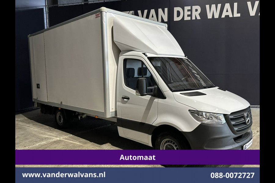 Mercedes-Benz Sprinter 315 CDI 150pk 9G-Tronic Automaat Bakwagen 21m3 KUUB Laadklep Zijdeur Euro6 Airco | Lat om Lat betimmering Leder, Bijrijdersbank