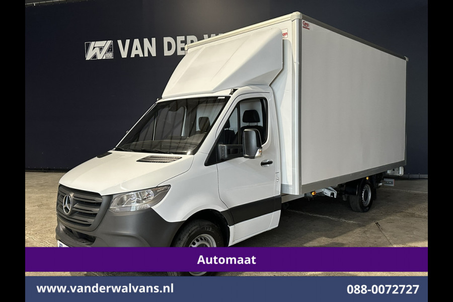 Mercedes-Benz Sprinter 315 CDI 150pk 9G-Tronic Automaat Bakwagen 21m3 KUUB Laadklep Zijdeur Euro6 Airco | Lat om Lat betimmering Leder, Bijrijdersbank