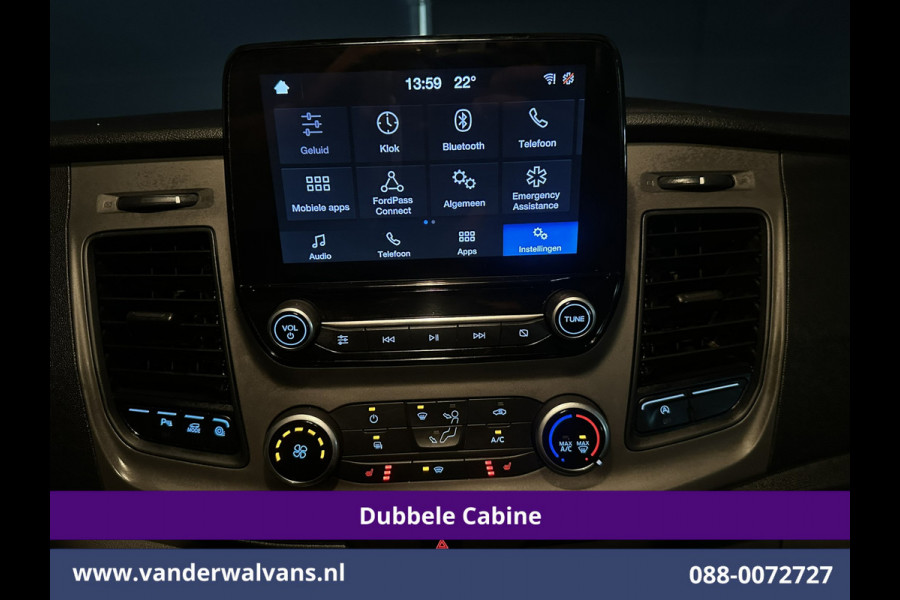 Ford Transit Custom 2.0 TDCI 130pk L2H1 Dubbele Cabine Euro6 Airco | 5-Zits | Camera | LED | Tachograaf Cruisecontrol, Trekhaak, Stoelverwarming, Verwarmde voorruit, Parkeersensoren