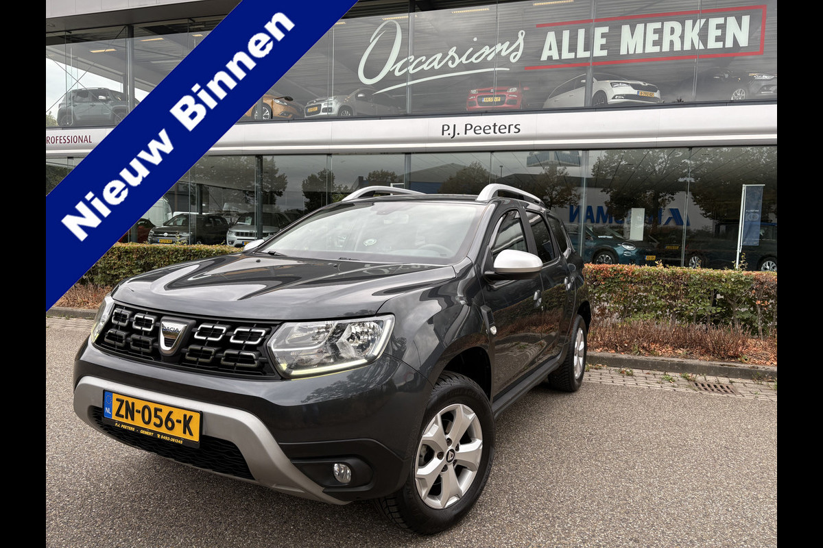 Dacia Duster 1.2 TCe Comfort Achteruitrijcamera - Airco - Navigatie - Trekhaak - Cruise control - Dakrails - Radio - Mistlampen voor - Start/stop systeem - Led verlichting - Elektrische ramen - Stuur multifunctioneel - Centrale vergrendeling met afstandsbediening - Bluetooth