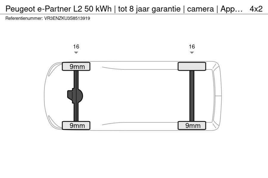 Peugeot e-Partner L2 50 kWh | tot 8 jaar garantie | camera | Apple Carplay | laadruimtebetimmering | ECO LED koplampen | Comfort stoel | rijklaarprijs