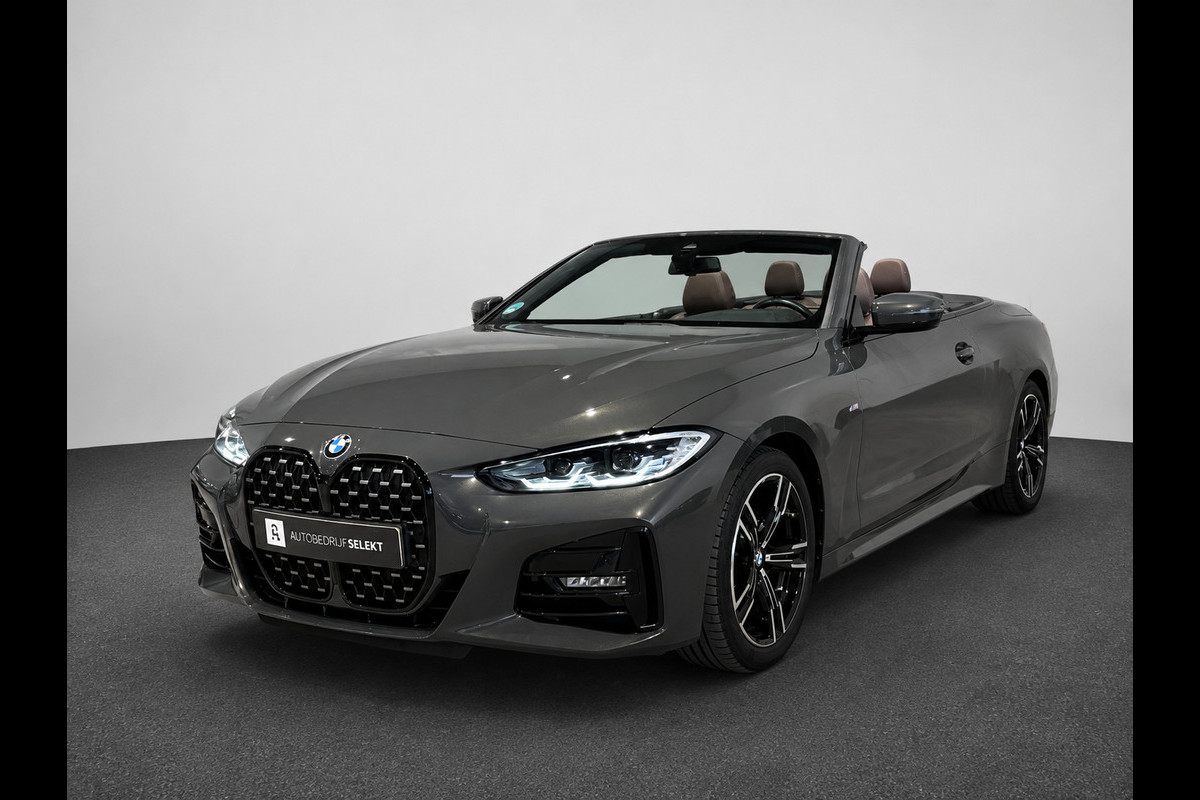 BMW 4 Serie Cabrio 420i M-Sport | Dravitgrau | Nekverwarmer | Stuurwiel- en stoelverwarming | Dealer onderhouden | 1e eigenaar
